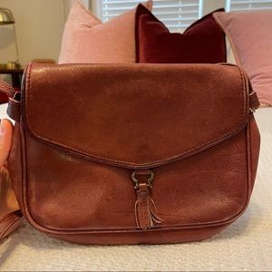 pappagallo leather burgundy crossbody bag